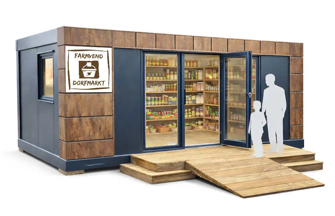 Ein moderner SB-Container mit barrierefreier Auffahrt